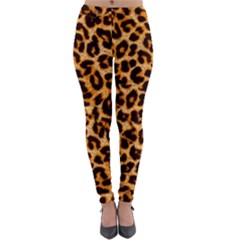 Leopard Skin Texture Macro, Brown Lightweight Velour Leggings by kyorashop23