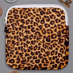 Leopard Skin Texture Macro, Brown Mini Square Pouch by kyorashop23