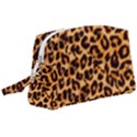 Leopard Skin Texture Macro, Brown Wristlet Pouch Bag (Large) View1