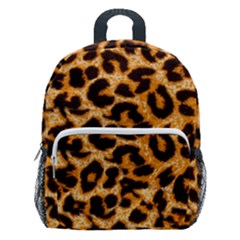 Leopard Skin Texture Macro, Brown Kids  Age 5-10 Lightweight School Backpack With Side Pockets by kyorashop23