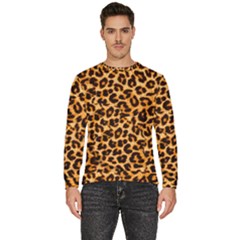 Leopard Skin Texture Macro, Brown Men s Fleece Sweatshirt