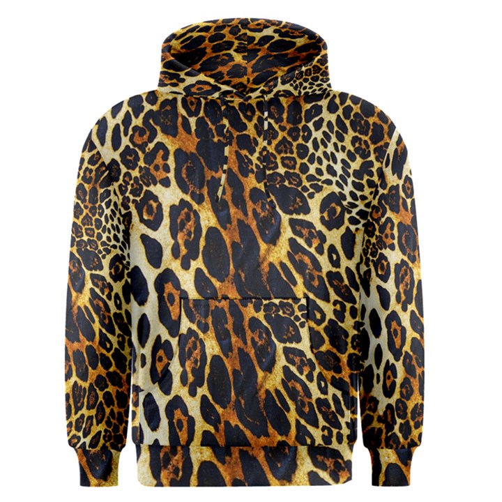 Leopard Skin Texture, Macro, Brown Men s Core Hoodie