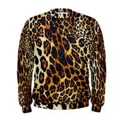 Leopard Skin Texture, Macro, Brown Men s Sweatshirt