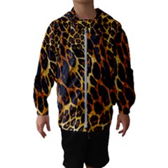 Leopard Skin Texture, Macro, Brown Kids  Hooded Windbreaker