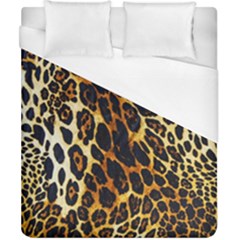 Leopard Skin Texture, Macro, Brown Duvet Cover (california King Size) by kyorashop23