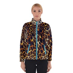 Leopard Skin Texture, Macro, Brown Women s Bomber Jacket