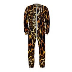 Leopard Skin Texture, Macro, Brown Onepiece Jumpsuit (kids)