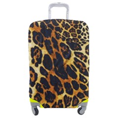 Leopard Skin Texture, Macro, Brown Luggage Cover (medium) by kyorashop23