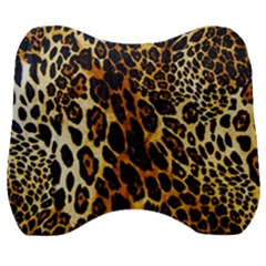 Leopard Skin Texture, Macro, Brown Velour Head Support Cushion by kyorashop23