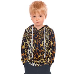 Leopard Skin Texture, Macro, Brown Kids  Overhead Hoodie