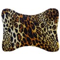 Leopard Skin Texture, Macro, Brown Velour Seat Head Rest Cushion View1