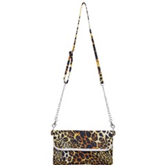 Leopard Skin Texture, Macro, Brown Mini Crossbody Handbag by kyorashop23