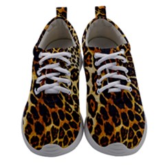 Leopard Skin Texture, Macro, Brown Women Athletic Shoes by kyorashop23