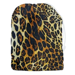 Leopard Skin Texture, Macro, Brown Drawstring Pouch (3xl) by kyorashop23