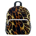 Leopard Skin Texture, Macro, Brown Kids  Age 5-10 Lightweight School Backpack with Side Pockets View1