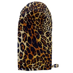 Leopard Skin Texture, Macro, Brown Microwave Oven Glove by kyorashop23