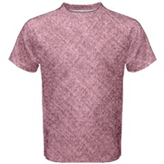 Pink Fabric Texture, Knitted Pink Texture, Men s Cotton T-shirt by kyorashop23