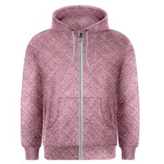 Pink Fabric Texture, Knitted Pink Texture, Men s Zipper Hoodie