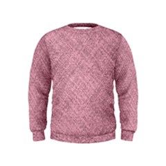 Pink Fabric Texture, Knitted Pink Texture, Kids  Sweatshirt by kyorashop23