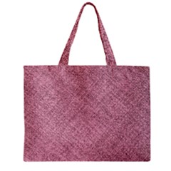 Pink Fabric Texture, Knitted Pink Texture, Zipper Mini Tote Bag by kyorashop23