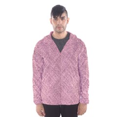 Pink Fabric Texture, Knitted Pink Texture, Men s Hooded Windbreaker