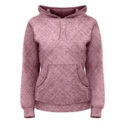 Pink Fabric Texture, Knitted Pink Texture, Women s Pullover Hoodie