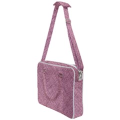 Pink Fabric Texture, Knitted Pink Texture, Cross Body Office Bag by kyorashop23