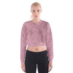 Pink Fabric Texture, Knitted Pink Texture, Cropped Sweatshirt