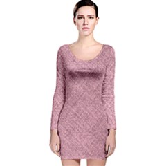 Pink Fabric Texture, Knitted Pink Texture, Long Sleeve Velvet Bodycon Dress