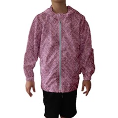 Pink Fabric Texture, Knitted Pink Texture, Kids  Hooded Windbreaker