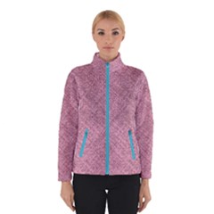 Pink Fabric Texture, Knitted Pink Texture, Women s Bomber Jacket