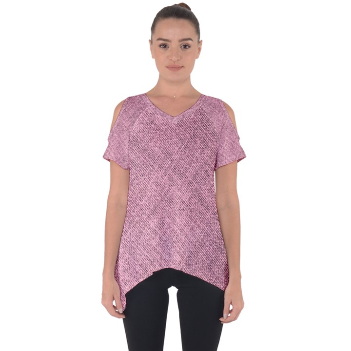 Pink Fabric Texture, Knitted Pink Texture, Cut Out Side Drop T-Shirt