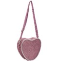 Pink Fabric Texture, Knitted Pink Texture, Heart Shoulder Bag View2