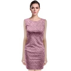 Pink Fabric Texture, Knitted Pink Texture, Sleeveless Velvet Midi Dress