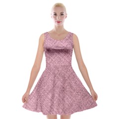 Pink Fabric Texture, Knitted Pink Texture, Velvet Skater Dress