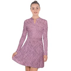 Pink Fabric Texture, Knitted Pink Texture, Long Sleeve Panel Dress by kyorashop23