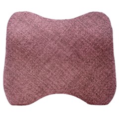 Pink Fabric Texture, Knitted Pink Texture, Velour Head Support Cushion by kyorashop23