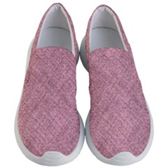 Pink Fabric Texture, Knitted Pink Texture, Women s Lightweight Slip Ons by kyorashop23