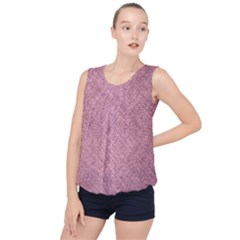 Pink Fabric Texture, Knitted Pink Texture, Bubble Hem Chiffon Tank Top