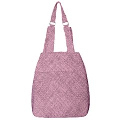 Pink Fabric Texture, Knitted Pink Texture, Center Zip Backpack by kyorashop23