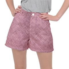 Pink Fabric Texture, Knitted Pink Texture, Women s Ripstop Shorts by kyorashop23