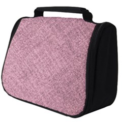 Pink Fabric Texture, Knitted Pink Texture, Full Print Travel Pouch (big) by kyorashop23