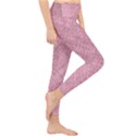 Pink Fabric Texture, Knitted Pink Texture, Lightweight Velour Classic Yoga Leggings View4