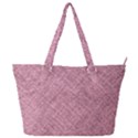 Pink Fabric Texture, Knitted Pink Texture, Full Print Shoulder Bag View1