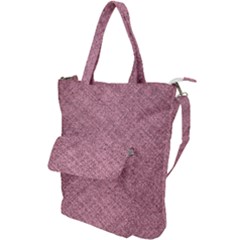 Pink Fabric Texture, Knitted Pink Texture, Shoulder Tote Bag by kyorashop23