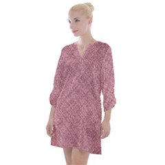 Pink Fabric Texture, Knitted Pink Texture, Open Neck Shift Dress by kyorashop23