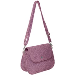 Pink Fabric Texture, Knitted Pink Texture, Saddle Handbag by kyorashop23