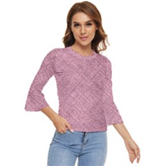 Pink Fabric Texture, Knitted Pink Texture, Bell Sleeve Top