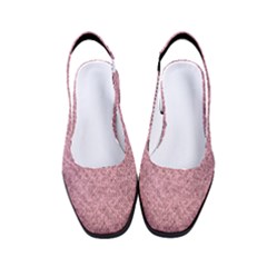 Pink Fabric Texture, Knitted Pink Texture, Women s Classic Slingback Heels by kyorashop23