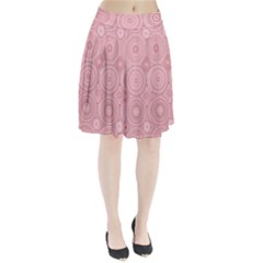 Pink Retro Texture With Circles, Retro Circles Background, Pleated Skirt by kyorashop23